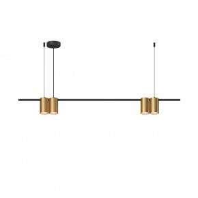 DK4061-BK+SG Подвесной светильник ORBIT, IP20, 4xGU10 LED до 15 Вт, черный + сатинированное золото, алюминий в Александровском - alexsandrovskoe.ok-mebel.com | фото 3