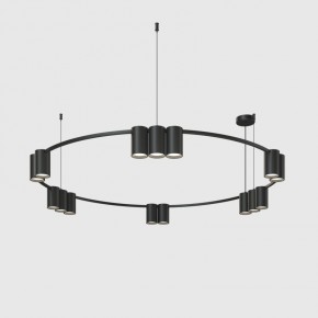 DK4067-BK Подвесной светильник ORBIT, IP20, 15xGU10 LED до 15 Вт, черный матовый, алюминий в Александровском - alexsandrovskoe.ok-mebel.com | фото