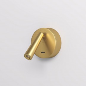 DK5072-SB Бра SHINE WALL со светодиодом, D104*H68, IP20, 3000К, 3W, RA?90, сатинированная латунь, алюминий в Александровском - alexsandrovskoe.ok-mebel.com | фото 2