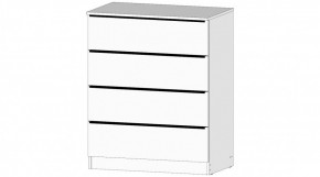 ЭЛЕГАНТ Комод 4 ящика (белый) в Александровском - alexsandrovskoe.ok-mebel.com | фото