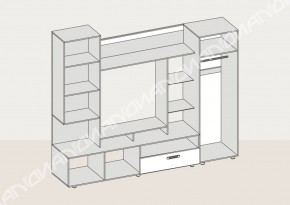 Гостиная Аллегро вариант-3 (Венге/Белфорт) в Александровском - alexsandrovskoe.ok-mebel.com | фото 3