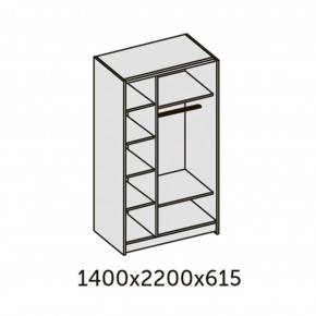 ИННЭС-5 Шкаф-купе 2-х дв. 1400 (1дв. Ф1 - бодега белая, 1дв. Ф2 - зеркало) в Александровском - alexsandrovskoe.ok-mebel.com | фото 2