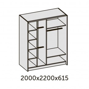 ИННЭС-5 Шкаф-купе 2-х дв. 2000 (2 дв. Ф3 - венге вст. экокожа корич) в Александровском - alexsandrovskoe.ok-mebel.com | фото 2