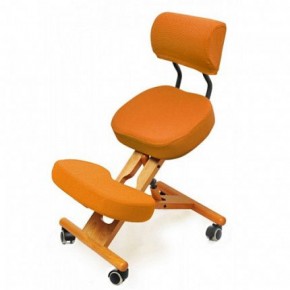 Коленный стул со спинкой Smartstool KW02В + Чехлы в Александровском - alexsandrovskoe.ok-mebel.com | фото 4