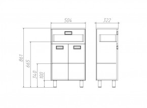 Комод 50 Cube с 1 ящиком Домино (DC5015K) в Александровском - alexsandrovskoe.ok-mebel.com | фото 3