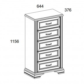 Комод 5S, MONAKO, цвет Сосна винтаж/дуб анкона в Александровском - alexsandrovskoe.ok-mebel.com | фото 2