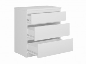 Комод КАСТОР с тремя ящиками, цвет белый в Александровском - alexsandrovskoe.ok-mebel.com | фото 2