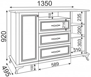 Комод М03 Скарлетт (бодега светлая) в Александровском - alexsandrovskoe.ok-mebel.com | фото 2