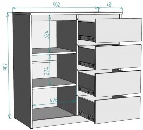 Комод Мальта K115 в Александровском - alexsandrovskoe.ok-mebel.com | фото 2