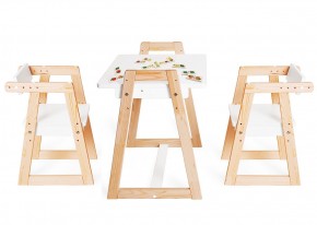 Комплект детской мебели стол и  два стула Я САМ "Лофт-Дуо" (Белый) в Александровском - alexsandrovskoe.ok-mebel.com | фото