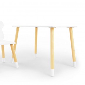 Комплект детской мебели стол и стул Корона (Белый/Белый/Береза) в Александровском - alexsandrovskoe.ok-mebel.com | фото 2