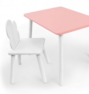 Комплект детской мебели стол и стул Облачко (Розывый/Белый/Белый) в Александровском - alexsandrovskoe.ok-mebel.com | фото