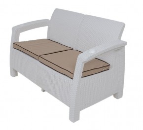 Комплект уличной мебели Yalta Premium Terrace Set (Ялта) белый (+подушки под спину) в Александровском - alexsandrovskoe.ok-mebel.com | фото 2