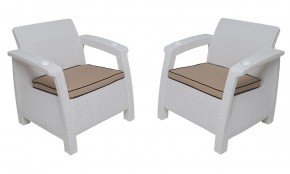 Комплект уличной мебели Yalta Premium Terrace Set (Ялта) белый (+подушки под спину) в Александровском - alexsandrovskoe.ok-mebel.com | фото 4