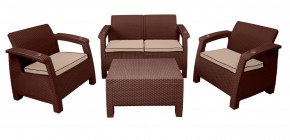 Комплект уличной мебели Yalta Premium Terrace Set (Ялта) шоколадый (+подушки под спину) в Александровском - alexsandrovskoe.ok-mebel.com | фото 1