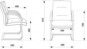 Кресло Бюрократ T-9927SL-LOW-V/BLACK в Александровском - alexsandrovskoe.ok-mebel.com | фото 4