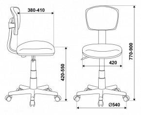 Кресло детское Бюрократ CH-W299/LB/TW-55 голубой в Александровском - alexsandrovskoe.ok-mebel.com | фото 4