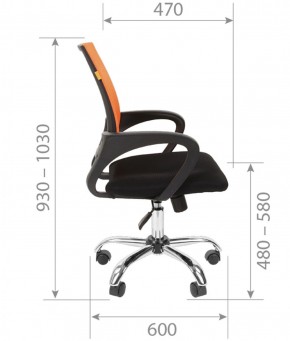 Кресло для оператора CHAIRMAN 696 хром (ткань TW-11/сетка TW-01) в Александровском - alexsandrovskoe.ok-mebel.com | фото 7