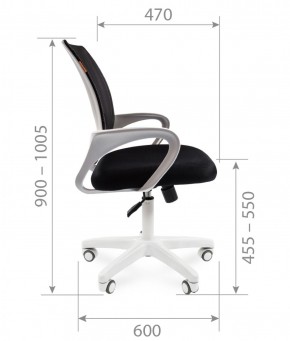 Кресло для оператора CHAIRMAN 696 white (ткань TW-16/сетка TW-66) в Александровском - alexsandrovskoe.ok-mebel.com | фото 4