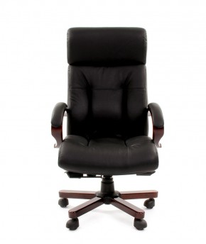 Кресло для руководителя CHAIRMAN  421 (Натуральная кожа) Черное в Александровском - alexsandrovskoe.ok-mebel.com | фото 2