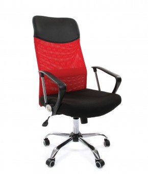 Кресло для руководителя CHAIRMAN 610 N (15-21 черный/сетка красный) в Александровском - alexsandrovskoe.ok-mebel.com | фото