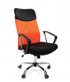 Кресло для руководителя CHAIRMAN 610 N (15-21 черный/сетка оранжевый) в Александровском - alexsandrovskoe.ok-mebel.com | фото