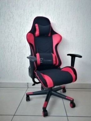 Кресло геймерское Barneo K-50 (черная сетка красные вставки) в Александровском - alexsandrovskoe.ok-mebel.com | фото