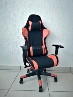 Кресло геймерское Barneo K-50 (черная сетка оранжевые вставки) в Александровском - alexsandrovskoe.ok-mebel.com | фото