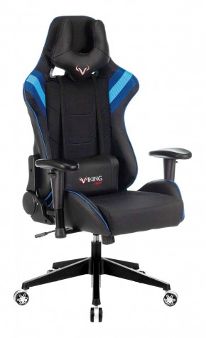 Кресло игровое Бюрократ VIKING 4 AERO BLUE черный/синий в Александровском - alexsandrovskoe.ok-mebel.com | фото