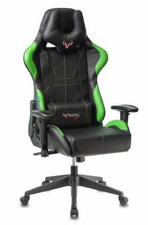 Кресло игровое Бюрократ VIKING 5 AERO LGREEN черный/салатовый в Александровском - alexsandrovskoe.ok-mebel.com | фото