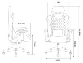 Кресло игровое Бюрократ VIKING 7 KNIGHT BL FABRIC синий в Александровском - alexsandrovskoe.ok-mebel.com | фото 4