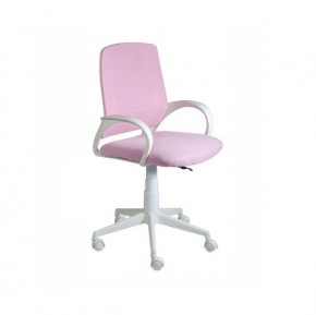 Кресло Ирис White сетка/ткань розовая в Александровском - alexsandrovskoe.ok-mebel.com | фото 1