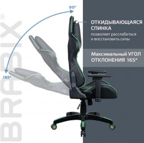 Кресло компьютерное BRABIX "GT Carbon GM-120" (черное/зеленое) 531929 в Александровском - alexsandrovskoe.ok-mebel.com | фото 2