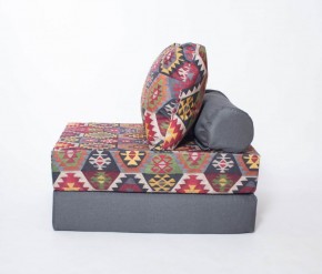 Кресло-кровать-пуф бескаркасное Прайм (мехико серый-графит) в Александровском - alexsandrovskoe.ok-mebel.com | фото