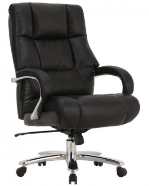 Кресло офисное BRABIX PREMIUM "Bomer HD-007" (рециклированная кожа, хром, черное) 531939 в Александровском - alexsandrovskoe.ok-mebel.com | фото 1