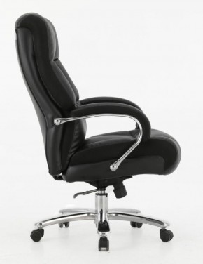 Кресло офисное BRABIX PREMIUM "Bomer HD-007" (рециклированная кожа, хром, черное) 531939 в Александровском - alexsandrovskoe.ok-mebel.com | фото 3