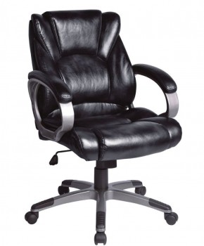 Кресло офисное BRABIX "Eldorado EX-504", экокожа, черное, 530874 в Александровском - alexsandrovskoe.ok-mebel.com | фото 1