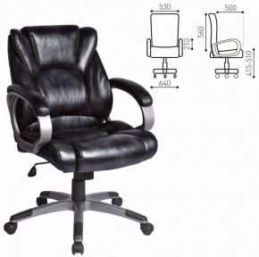 Кресло офисное BRABIX "Eldorado EX-504", экокожа, черное, 530874 в Александровском - alexsandrovskoe.ok-mebel.com | фото 3