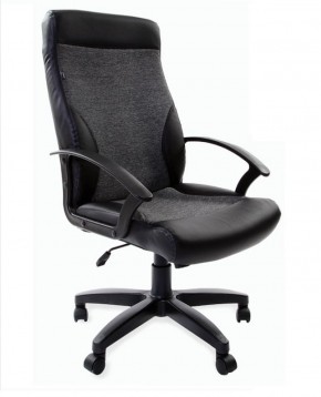 Кресло офисное BRABIX "Trust EX-535" (экокожа/черная/ткань серая) 531383 в Александровском - alexsandrovskoe.ok-mebel.com | фото