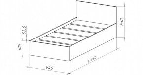 НИЦЦА-13 Кровать 900 с настилом ЛДСП (НЦ.13) в Александровском - alexsandrovskoe.ok-mebel.com | фото 3