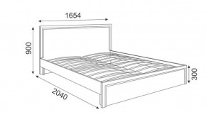Кровать 1.6 М07 Стандарт с основанием Беатрис (Орех гепланкт) в Александровском - alexsandrovskoe.ok-mebel.com | фото