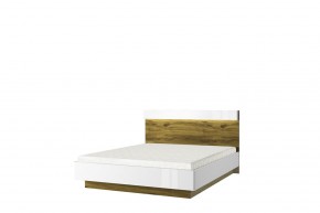Кровать 160 с подъемником, TORINO, цвет белый/Дуб наварра в Александровском - alexsandrovskoe.ok-mebel.com | фото