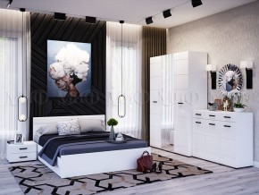 НЭНСИ NEW Кровать 1,6 м (Белый глянец холодный/Белый) в Александровском - alexsandrovskoe.ok-mebel.com | фото 2