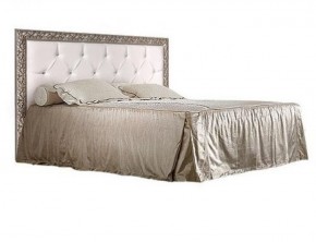 Кровать 2-х спальная (1,6 м) Тиффани штрих-лак/серебро с мягким изголовьем (ТФКР-2) в Александровском - alexsandrovskoe.ok-mebel.com | фото