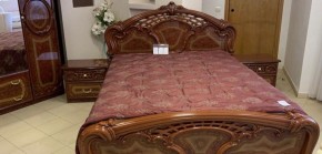 Кровать 2-х спальная 1600*2000 Роза, без основания (01.116) орех в Александровском - alexsandrovskoe.ok-mebel.com | фото