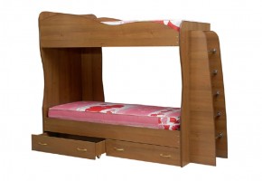Кровать детская 2-х ярусная Юниор-1 (800*2000) ЛДСП в Александровском - alexsandrovskoe.ok-mebel.com | фото