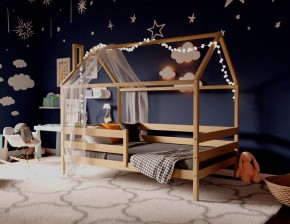 Кровать-домик 80*190 без покраски в Александровском - alexsandrovskoe.ok-mebel.com | фото 3