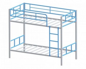 Кровать двухъярусная "Севилья-2.01 комбо" Серый/Голубой в Александровском - alexsandrovskoe.ok-mebel.com | фото 2