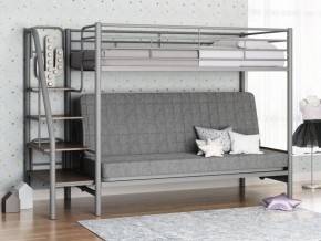 Кровать двухъярусная с диваном "Мадлен-3" (Серый/Серый) в Александровском - alexsandrovskoe.ok-mebel.com | фото 1