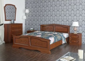 ЕЛЕНА Кровать из массива 1200 (Орех) в Александровском - alexsandrovskoe.ok-mebel.com | фото 2